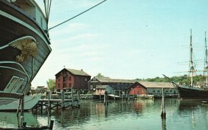 Mystic Seaport Training Ship Living Maritime Museum Connecticut Vintage Postcard
