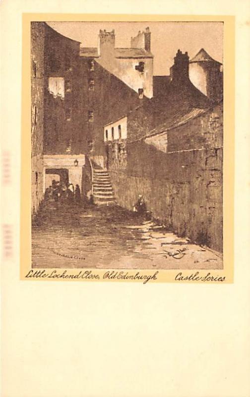 Scotland, UK Old Vintage Antique Post Card Little Lochend Close, Old Edinburg...