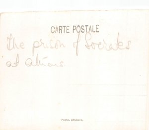 B553 Greece Athens Prison of Socrates RPPC postcard