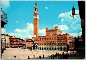 Siena Il Campo Square Italy Tower Building Main Public Space Postcard