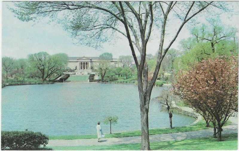 Vintage Postcard, Fine Arts Garden Lagoon, Cleveland, Ohio