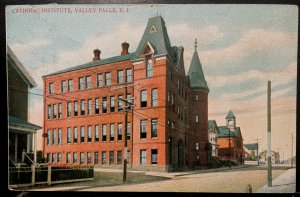Vintage Postcard 1909 Catholic Institute, Valley Falls, Rhode Island (RI)