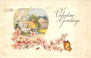 Valentine Greetings Butterfly 1920 a lot of stains on front