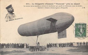 Le Dirigeable allemand Parseval Pris au depart Le major Parseval Zeppelin Wri...
