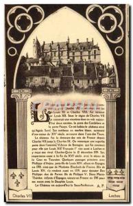 Old Postcard Chateau De Loches