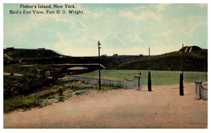 New York   Fisher's Island , Aerial View  Fort H.G.Wright