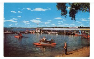 MN - Detroit Lake. Playgrounds at Clem's Big Dock ca 1950's