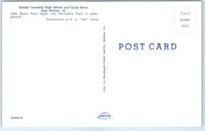 Postcard - United Township High School and Saule Bowl - East Moline, Illinois