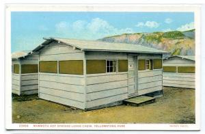 Mammoth Hot Springs Lodge Cabin Yellowstone National Park postcard