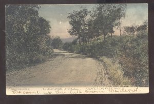 GALLATIN MISSOURI LAMMA HILL ROAD 1909 COLUMBIA MO. VINTAGE POSTCARD