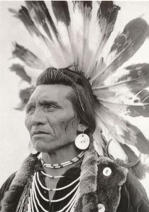 Chief Eagle, Salish Indian circa 1910 Western USA - Recent Print
