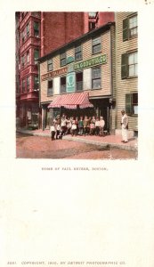 Vintage Postcard Colonial Home Of Paul Revere Boston Massachusetts Detroit Pub.