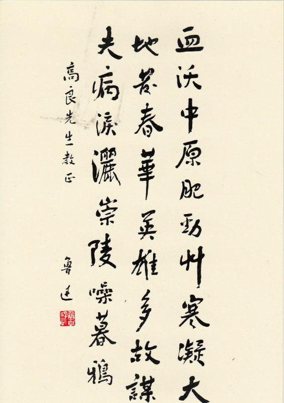 Lot 9 cards chinese caligraphy Lu Hsuns poems poetry satire song China