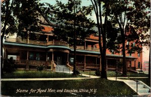 Postcard NY Utica Home for Aged Men and Couples