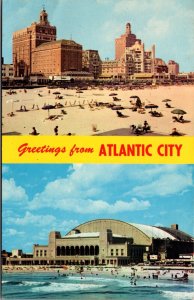 USA Greetings From Atlantic City New Jersey Chrome Postcard C024