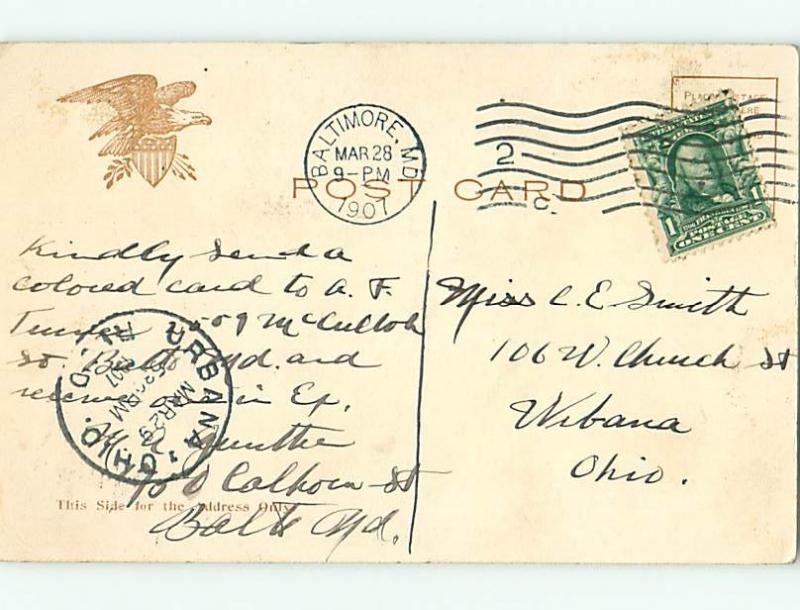 Pre-1907 EUTAW PLACE Baltimore Maryland MD v4084