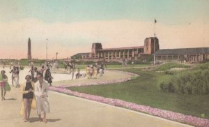 East Bathhouse Facing Ocean Jones Beach State Park NY USA Old Postcard