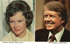 Vintage Postcard President and Mrs. Jimmy Carter 39th President United States