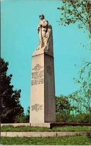 Springfield Ohio George Rogers Clark Memorial Statue Chrome Postcard 