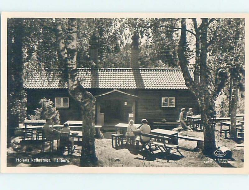 old rppc TABLES AND CHAIRS Tallberg - Leksand - Dalarna County Sweden HM1996