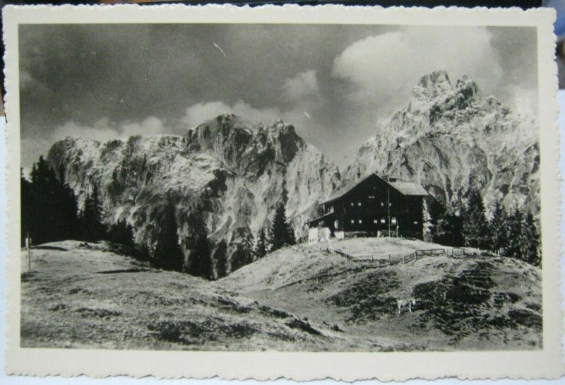 Austria Modlinger Hutte gegen Reichenstein und Sparafeld RPPC - unposted