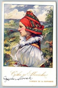 1916 Czechoslovakia  Woman  Postcard