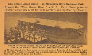 Mammoth Cave Park Kentucky Glass Bottom Boat Vintage Non PC Back AA66537