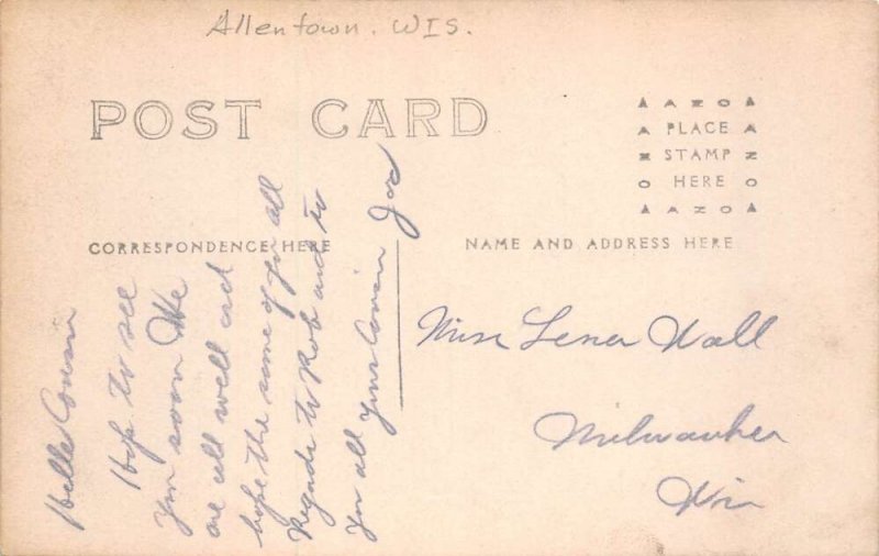 Allentown Wisconsin 1910 Fire Disaster Real Photo Vintage Postcard AA79580