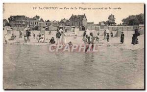 Old Postcard Le Crotoy View of the beach when the tide