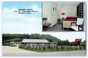 c1950's Mimosa Hotel Kingston Tennessee TN, Bedroom View Vintage Postcard