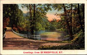 Greetings from Burkesville, Kentucky Vintage Postcard G11