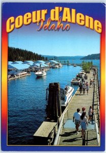 Postcard - Boardwalk - Cœur d'Alene, Idaho