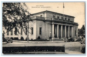 1954 Post Office Exterior Building Framingham Massachusetts MA Vintage Postcard