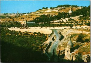 Postcard Israel Jersualem View to Mount of Olives