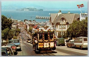 Vtg San Francsico CA Cable Car Centennial 100 Year Birthday 1973 View Postcard