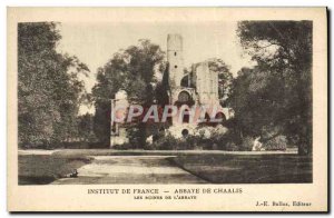Old Postcard Institut de France Chaalis Abbey Ruins of & # 39abbaye