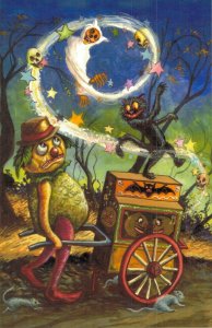 Matthew Kirscht The Hurdy Gurdy Cat 52/75 Halloween Black Cat Pumpkin 07.60