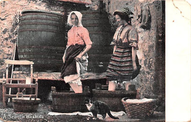 Scotch Washing Scotland, UK 1904 