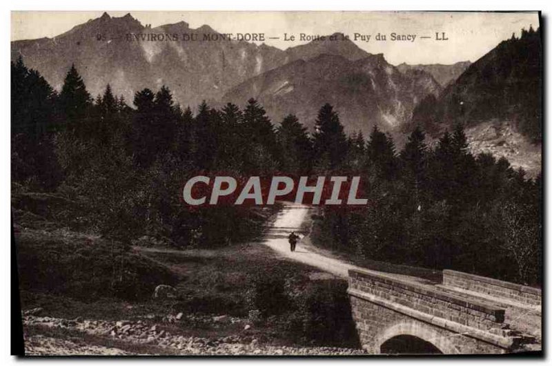 Old Postcard Le Mont Dore The Road And The Puy de Sancy