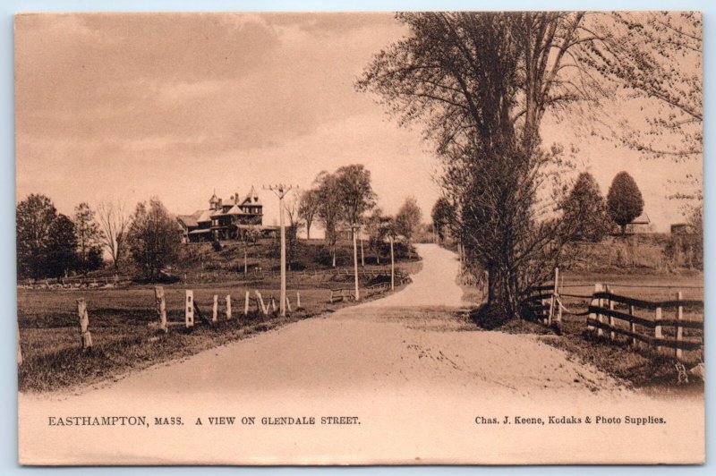 Easthampton MA Glendale Street Postcard Massachusetts