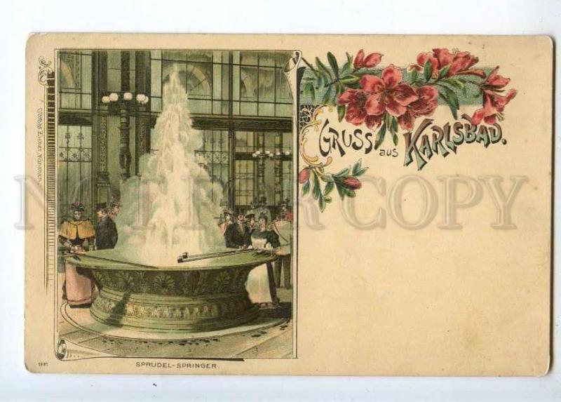 232875 CZECH Karlovy Vary GRUSS aus KARLSBAD Vintage postcard