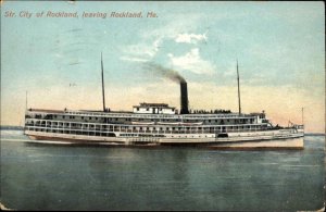 Rockland Maine ME City Steamer 1900s-10s Postcard