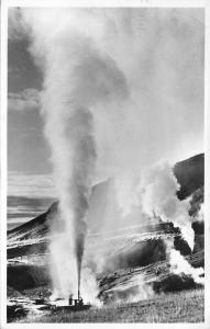 BR64868 krisuvik a place near reykjavik steam jet  real photo  iceland island