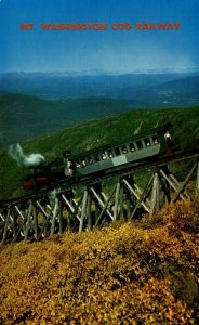 USA Mt. Washington Cog Railway New Hampshire Train Postcard08.68