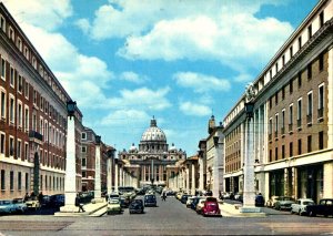 Italy Roma Rome Reconciliation Street and St Peter 1970