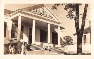 St Andrews NB Canada Court House Real Photo Antique Postcard J60100