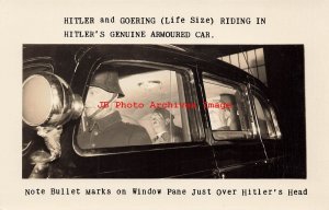 Wax Museum, RPPC, Hitler & Goering Riding in Hitler's Armored Car