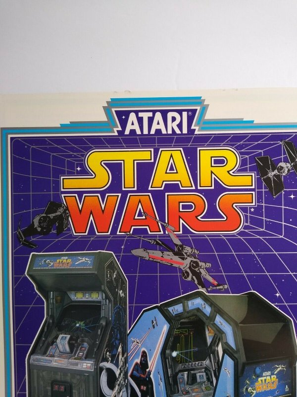 Star Wars Atari Arcade FLYER Original 1983 Video Game Art Print Retro Space Age