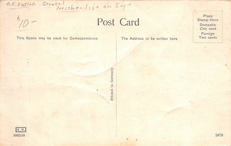 H73/ Thompson Pennsylvania Postcard c1910 A.E. Foster General Store 121