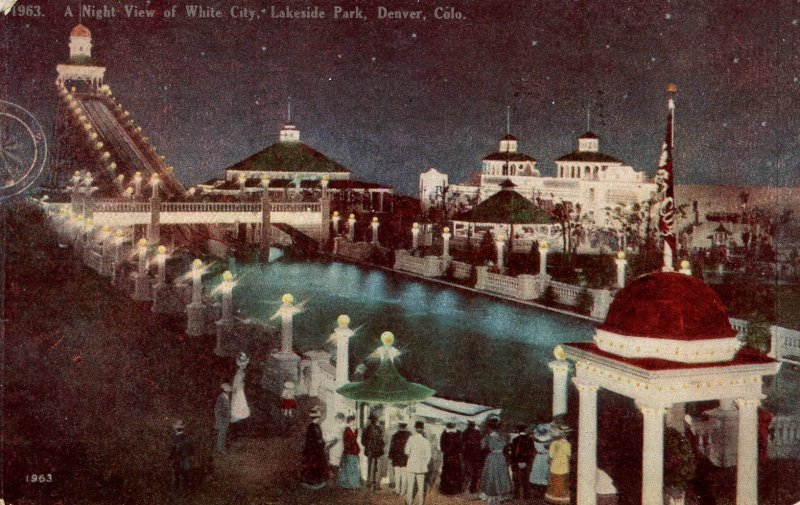 CO - Denver. White City, Lakeside Park, Night View